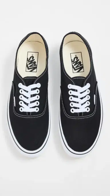 Vans Authentic Unisex Sneakers Black/White M 14 | Thumbnail 2