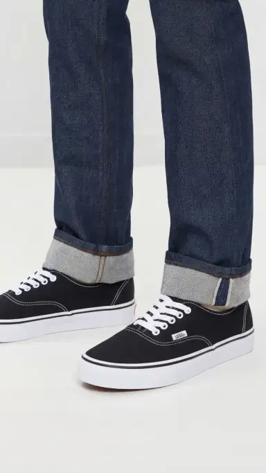 Vans Authentic Unisex Sneakers Black/White M 14 | Thumbnail 4