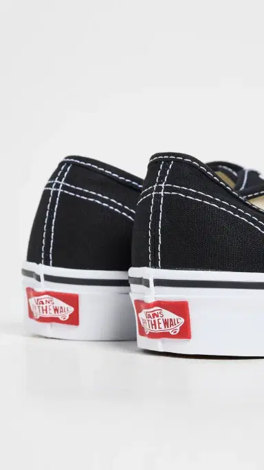 Vans Authentic Unisex Sneakers Black/White M 14 | Thumbnail 6