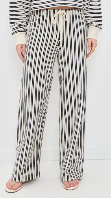Velvet Amelise Trousers Natural/Navy | Thumbnail 2 Velvet Amelise Trousers Natural/Navy | Thumbnail 2