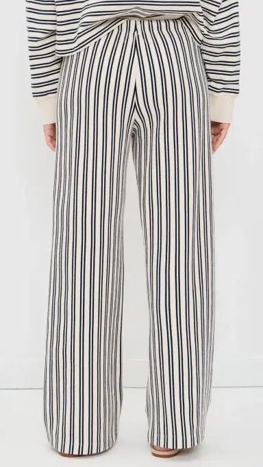 Velvet Amelise Trousers Natural/Navy | Thumbnail 3 Velvet Amelise Trousers Natural/Navy | Thumbnail 3