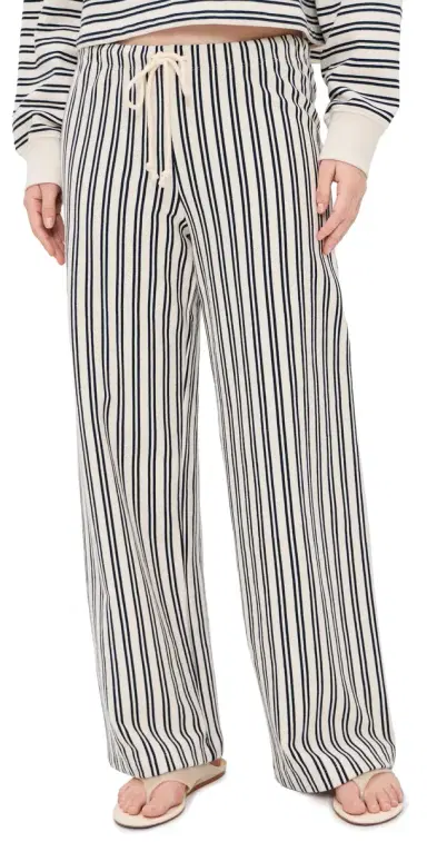 Velvet Amelise Trousers Natural/Navy | Thumbnail 1 Velvet Amelise Trousers Natural/Navy | Thumbnail 1