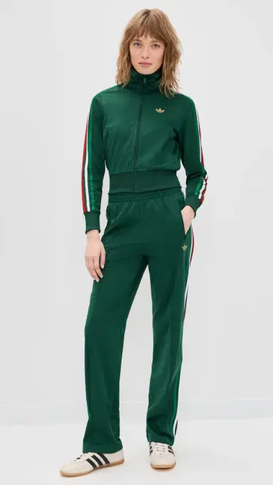 Adidas Firebird Classic Track Pants Team Dark Green/Bold Green/Wh S | Thumbnail 5
