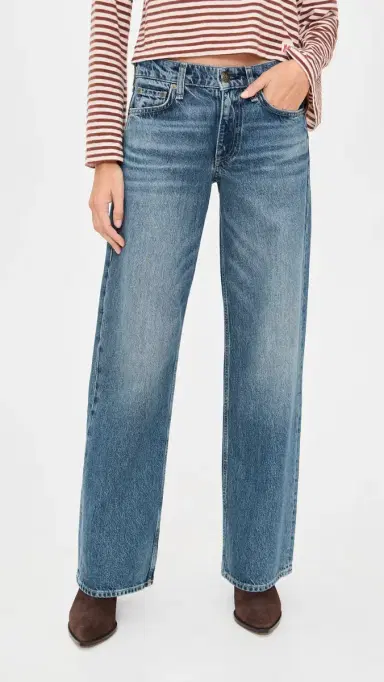 rag & bone Cam Full Straight Jeans Echo | Thumbnail 2