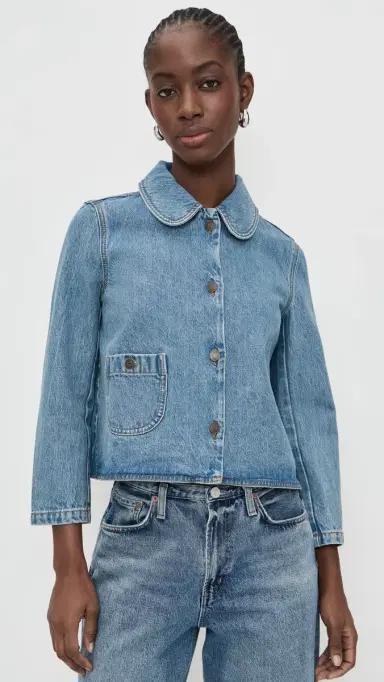 Ba&sh Tiny Denim Jacket Blue Jeans | Thumbnail 2 Ba&sh Tiny Denim Jacket Blue Jeans | Thumbnail 2