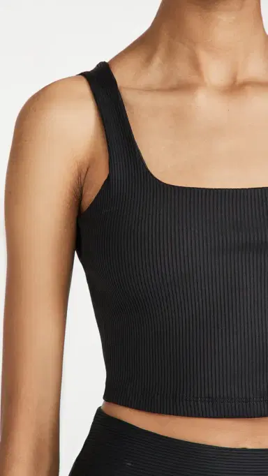 Year of Ours Ribbed Active Bra Black | Thumbnail 2