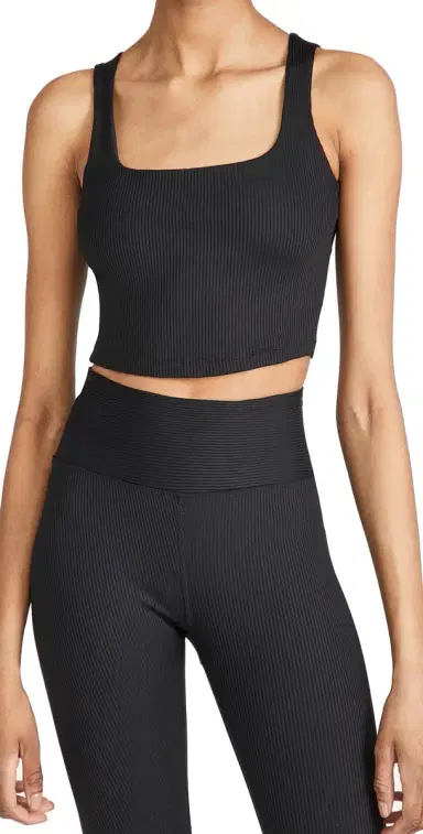Year of Ours Ribbed Active Bra Black | Thumbnail 1