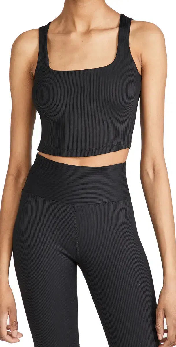 Ribbed Active Bra Black
