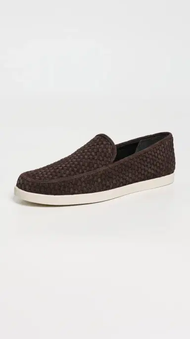 Vince Sonoma Weave Suede Loafers Cocoa Brown 9 | Thumbnail 2