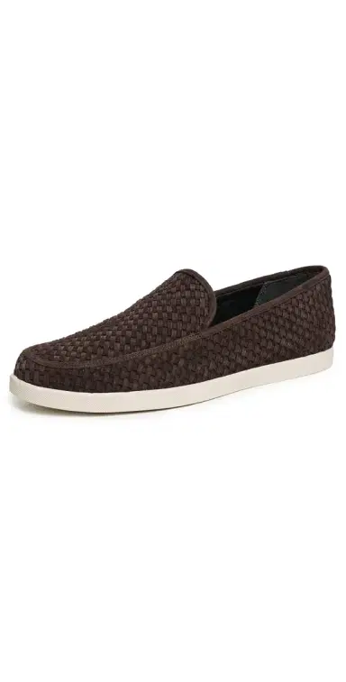 Vince Sonoma Weave Suede Loafers Cocoa Brown 9 | Thumbnail 1