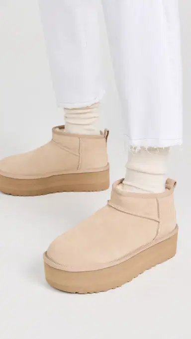 UGG Classic Ultra Mini Platform Boots Sand 8 | Thumbnail 3