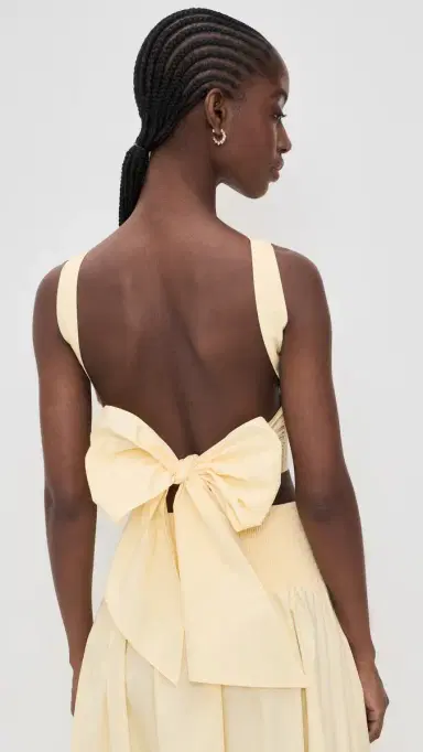susana monaco Poplin Open Back Tie Tank | Thumbnail 3