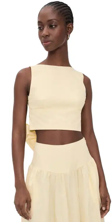 susana monaco Poplin Open Back Tie Tank | Thumbnail 1