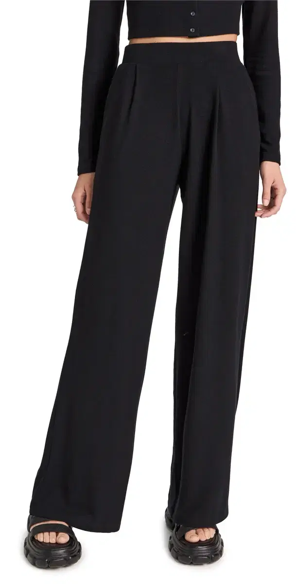 Leset auren Pleated Pocket Pants Black