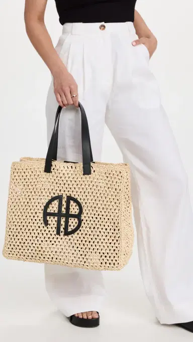 Anine Bing Large Rio Tote Sand One Size | Thumbnail 3 Anine Bing Large Rio Tote Sand One Size | Thumbnail 3