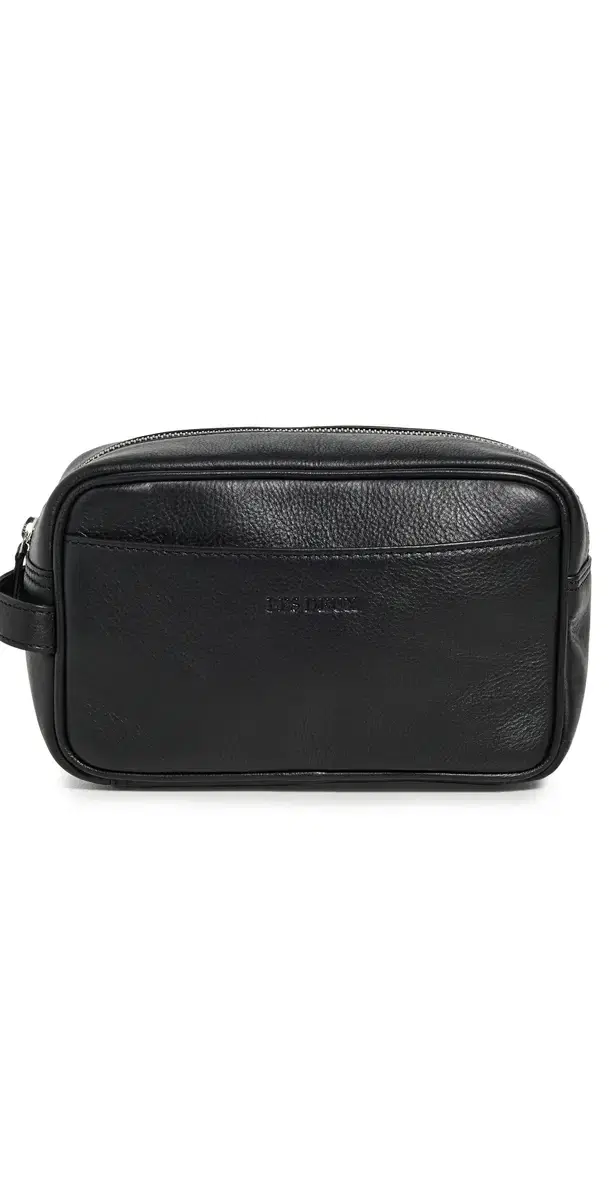 Faux Leather Wash Bag Black/Black One Size