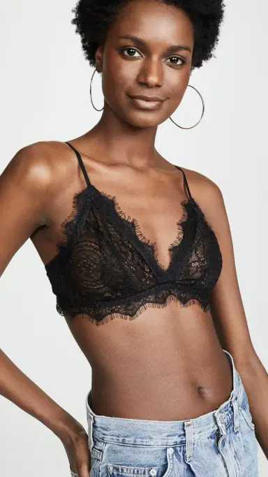 Anine Bing Lace Bra With Trim | Thumbnail 2
