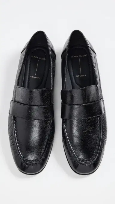 Black Suede Studio Arrow Loafers Black Crinkle Leather 37 | Thumbnail 5 Black Suede Studio Arrow Loafers Black Crinkle Leather 37 | Thumbnail 5