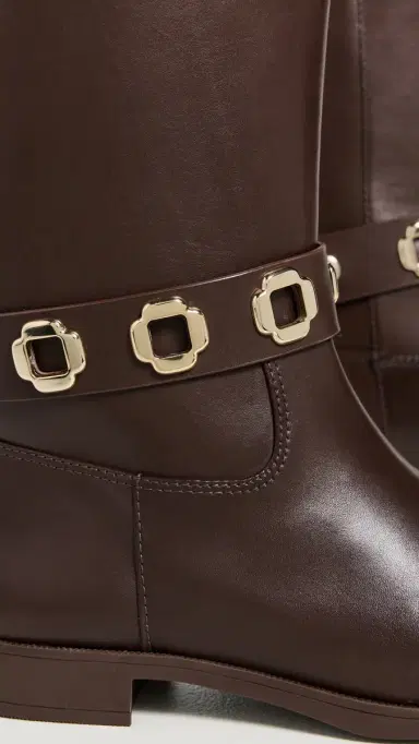 Larroudé Milan Flat Booties Brown 8 | Thumbnail 6 Larroudé Milan Flat Booties Brown 8 | Thumbnail 6