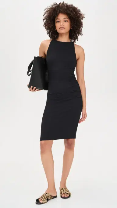 James Perse Ruched Tank Mini Dress Black 1 | Thumbnail 2