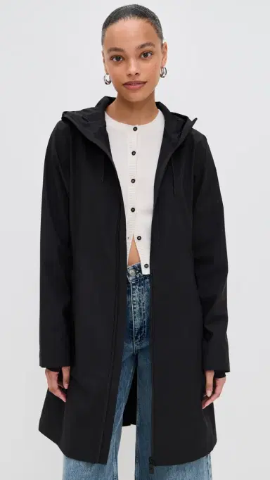 Rains Suva Hardshell ong Jacket Black | Thumbnail 2 Rains Suva Hardshell ong Jacket Black | Thumbnail 2