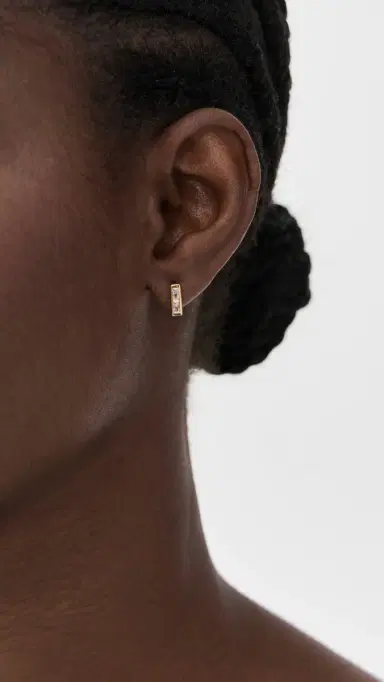 Gwen Beloti Stacked CZ Drop Stud Earrings | Thumbnail 3