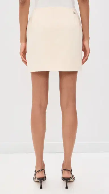 Apparis Ella Canvas Mini Skirt Off White | Thumbnail 3