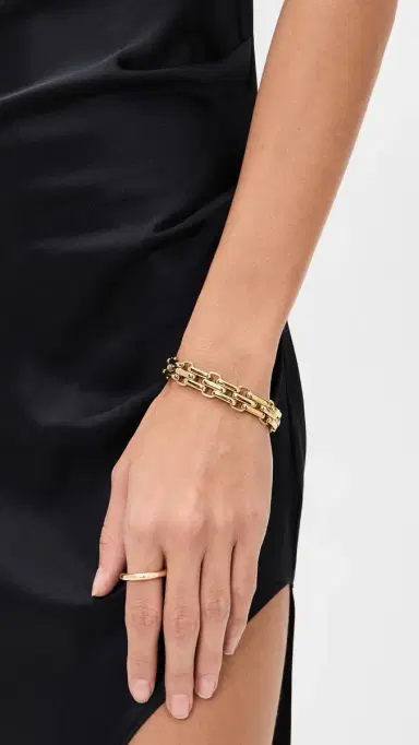 Jenny Bird Slim Penelope Bracelet High Polish Gold S | Thumbnail 3