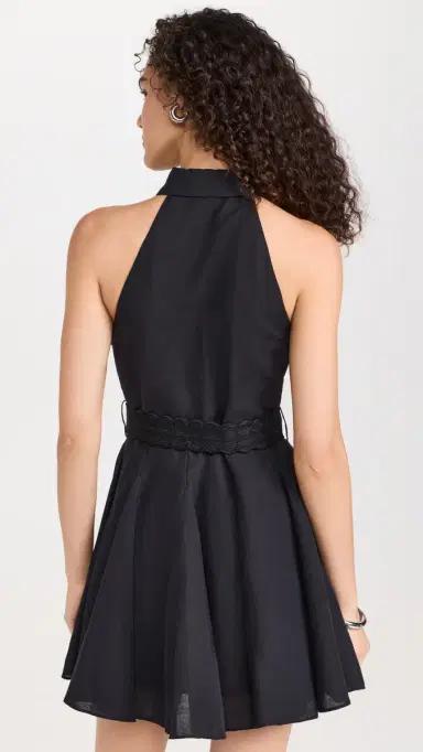Hemant & Nandita Short Dress With Buckle Belt Black | Thumbnail 3 Hemant & Nandita Short Dress With Buckle Belt Black | Thumbnail 3