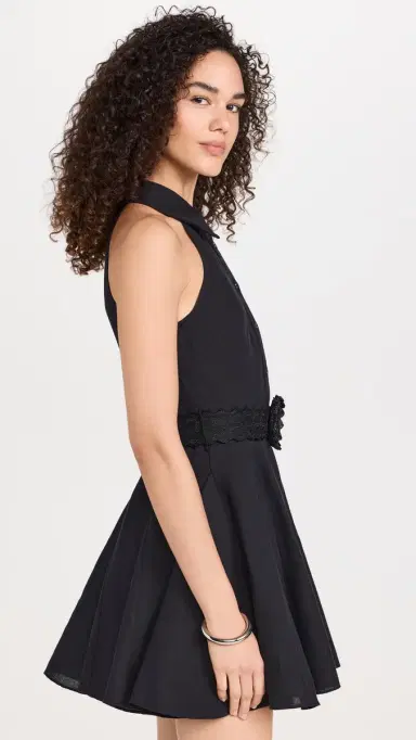 Hemant & Nandita Short Dress With Buckle Belt Black | Thumbnail 4 Hemant & Nandita Short Dress With Buckle Belt Black | Thumbnail 4