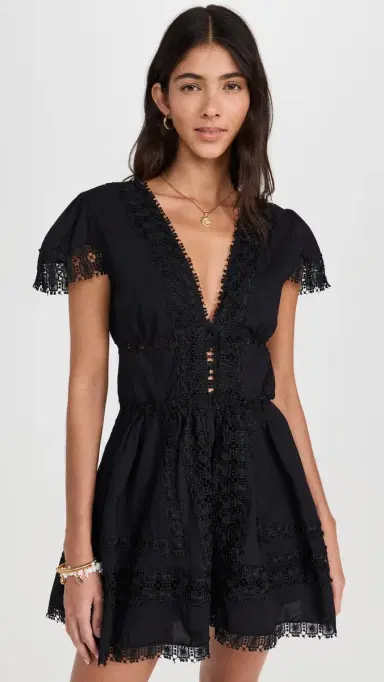 Peixoto Piper Mini Dress Black | Thumbnail 2