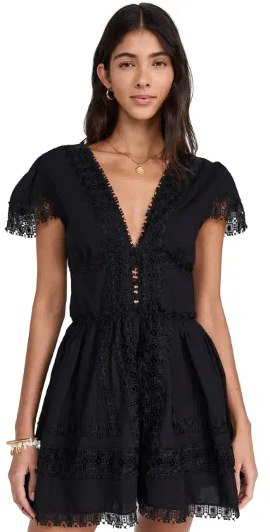 Peixoto Piper Mini Dress Black | Thumbnail 1