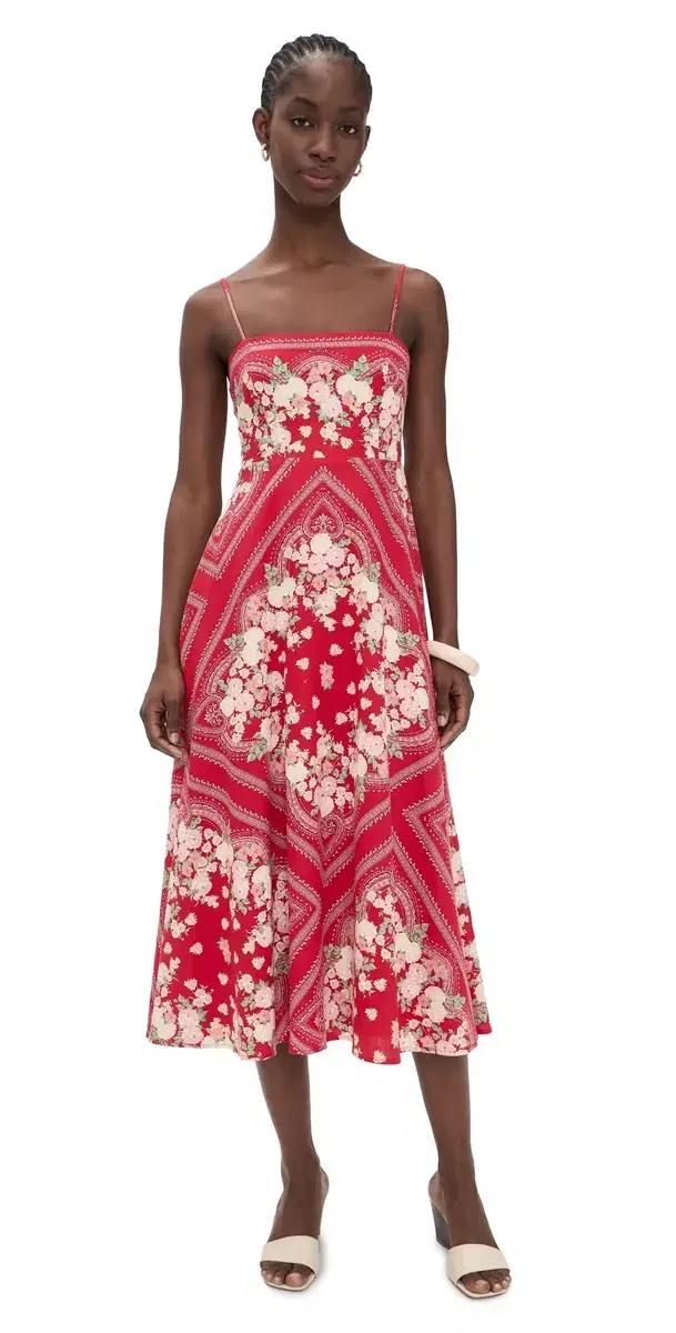 Josefina idi Dress Red Scarf