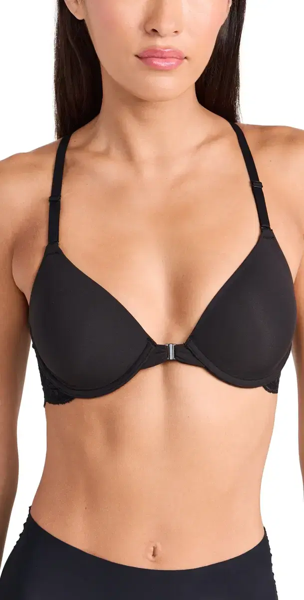 Lush Front Close Contour Underwire Bra Black