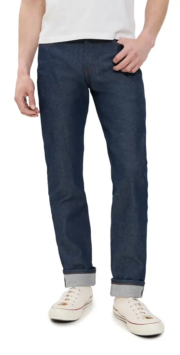 Naked & Famous Denim Weird Guy Natural Indigo Selvedge Jeans Indigo