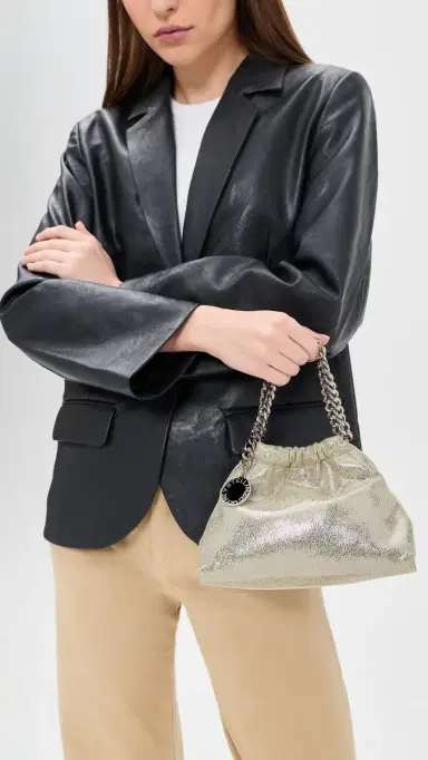Stella McCartney Falabella Mini Drawstring Bag Light Lime Green One Size | Thumbnail 3