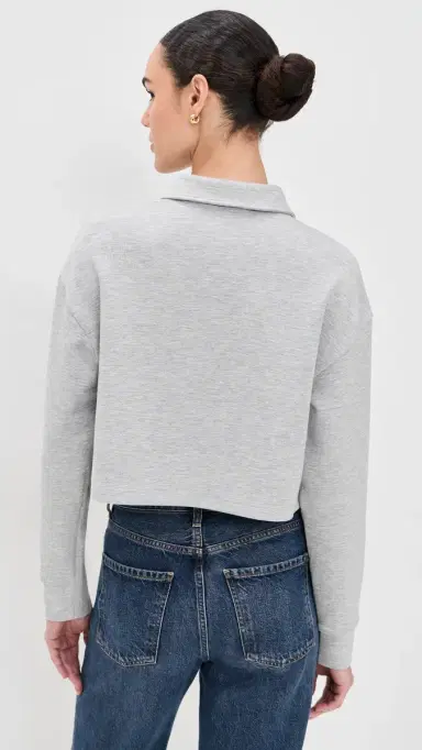 LE BOP Hayley Cropped Polo Heather Grey L | Thumbnail 3