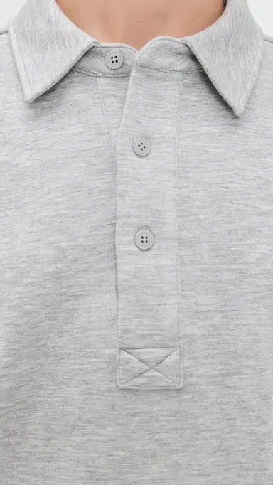 LE BOP Hayley Cropped Polo Heather Grey L | Thumbnail 6