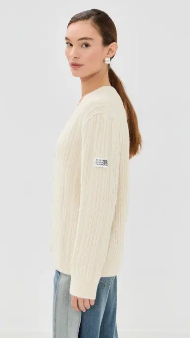MM6 Maison Margiela Cardigan Off White | Thumbnail 4 MM6 Maison Margiela Cardigan Off White | Thumbnail 4