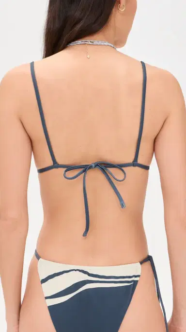 SIR. Lilou String Triangle Bikini Top Liora Charcoal Blue | Thumbnail 3