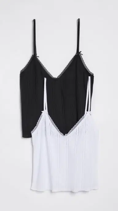 COUCOU The Cami 2 Pack White/Black | Thumbnail 2 COUCOU The Cami 2 Pack White/Black | Thumbnail 2