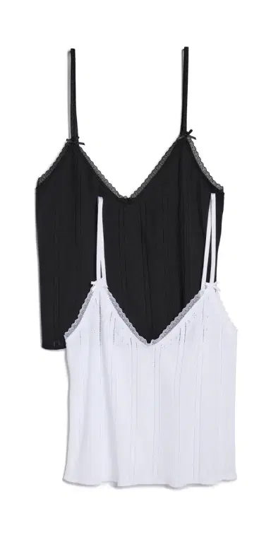 COUCOU The Cami 2 Pack White/Black | Thumbnail 1 COUCOU The Cami 2 Pack White/Black | Thumbnail 1