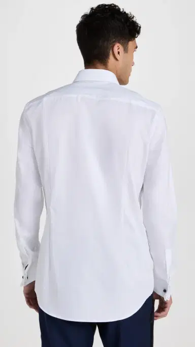 BOSS Slim Fit Easy Iron Stretch Cotton Dress Shirt White 18 | Thumbnail 3 BOSS Slim Fit Easy Iron Stretch Cotton Dress Shirt White 18 | Thumbnail 3