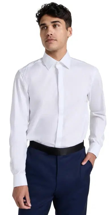 BOSS Slim Fit Easy Iron Stretch Cotton Dress Shirt White 18 | Thumbnail 1 BOSS Slim Fit Easy Iron Stretch Cotton Dress Shirt White 18 | Thumbnail 1