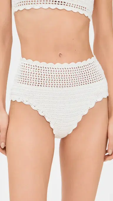 Beach Riot Wyatt Bikini Bottoms White | Thumbnail 2