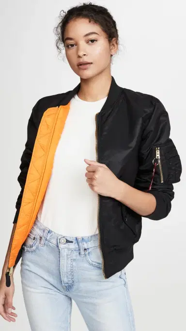 Alpha Industries MA-1 Reversible Bomber Jacket Black | Thumbnail 2