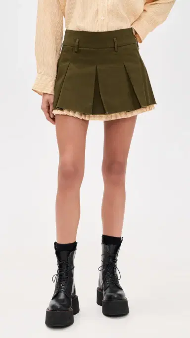 R13 Pleated Mini Skirt | Thumbnail 2