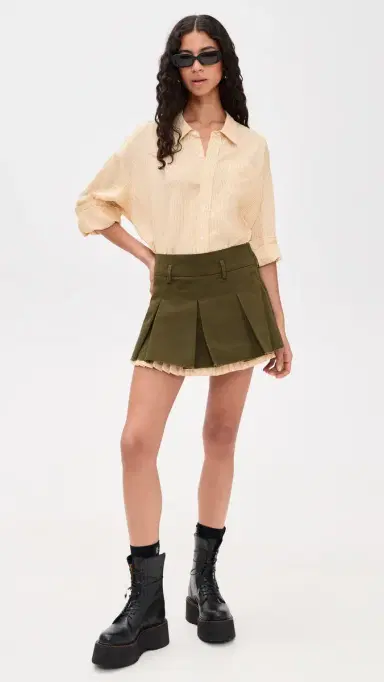 R13 Pleated Mini Skirt | Thumbnail 5