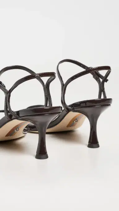 Sam Edelman Presley Heeled Sandals Rich Chocolate Patent | Thumbnail 4 Sam Edelman Presley Heeled Sandals Rich Chocolate Patent | Thumbnail 4