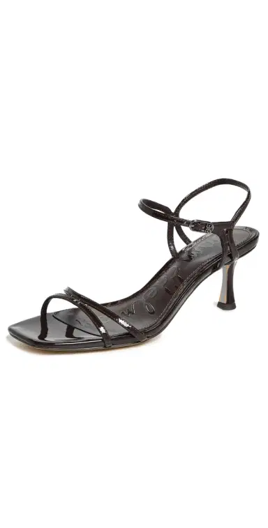 Sam Edelman Presley Heeled Sandals Rich Chocolate Patent | Thumbnail 1 Sam Edelman Presley Heeled Sandals Rich Chocolate Patent | Thumbnail 1